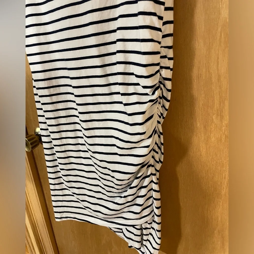 BTFBM Casual Beach Dresses Crew Neck Short Sleeve Mini Ruched Bodycon T Shirt - Picture 5 of 6